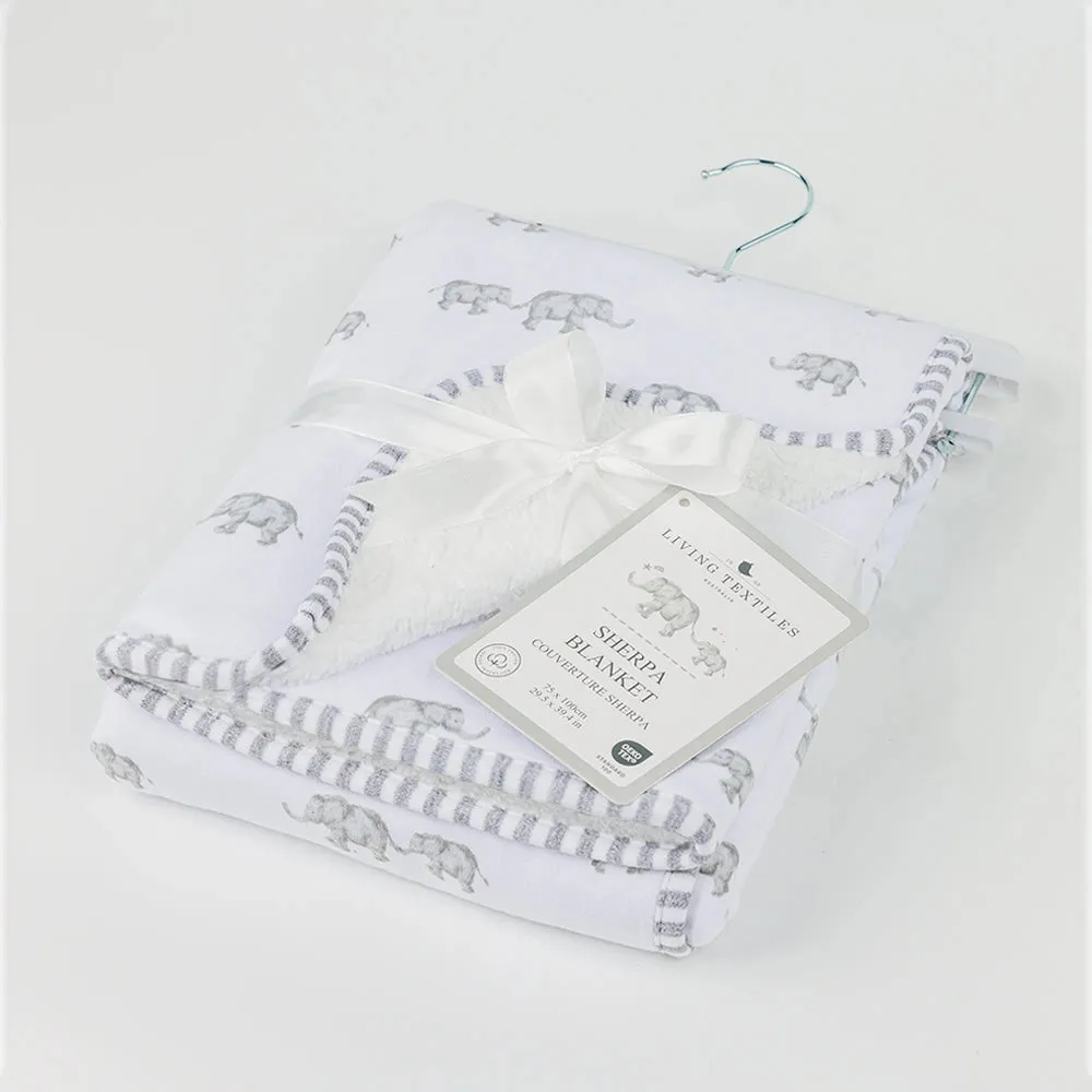 Jersey Sherpa Blanket - Elephant Heritage