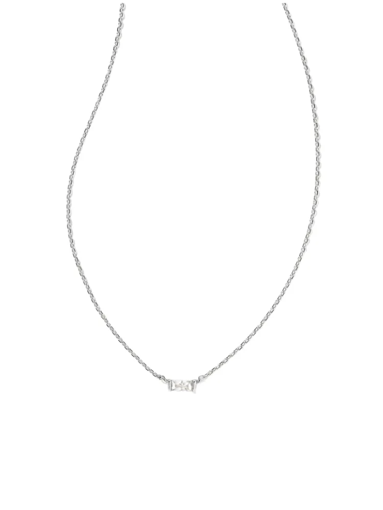 Kendra Scott Juliette Pendant Necklace - Silver Dichroic Glass