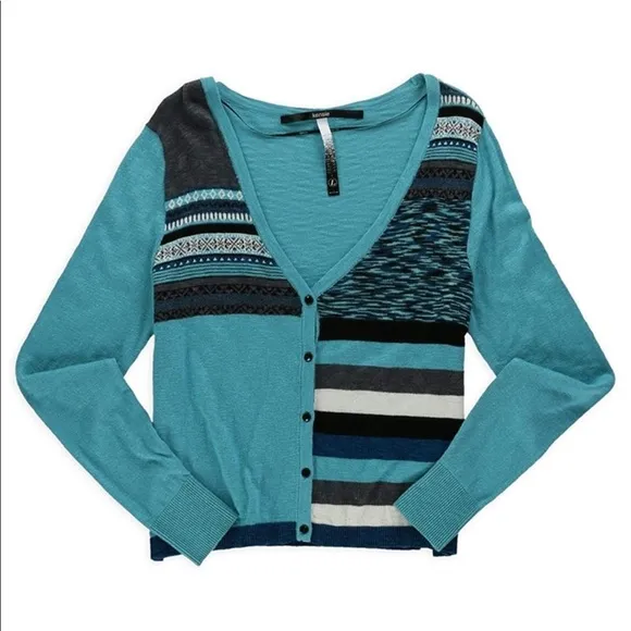 Kensie cropped knit Cardigan sweater