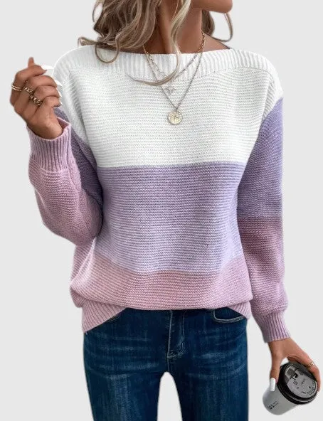 Kim™ | Elegant Tri-Colour Sweater