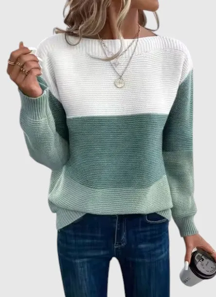 Kim™ | Elegant Tri-Colour Sweater