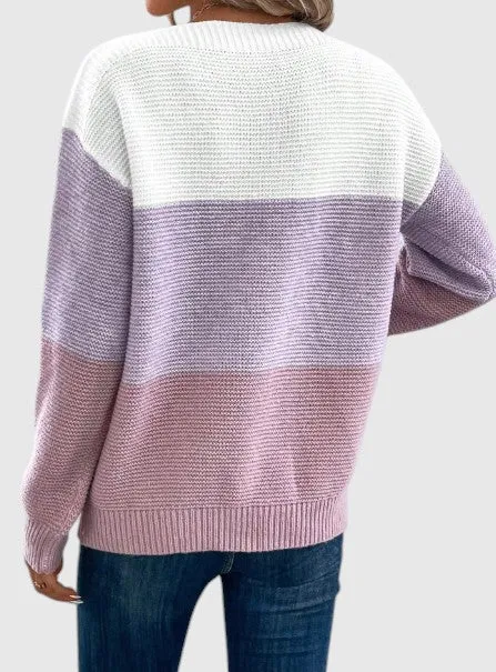 Kim™ | Elegant Tri-Colour Sweater