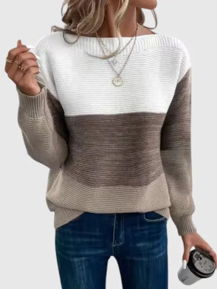 Kim™ | Elegant Tri-Colour Sweater