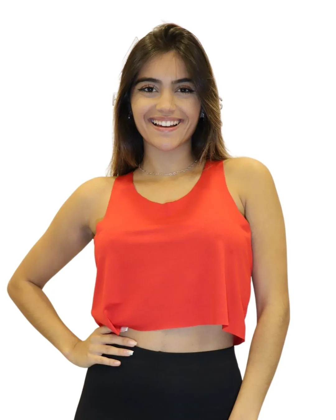 KIT 3 Cropped Regata Corte a Fio Feminina Fitness