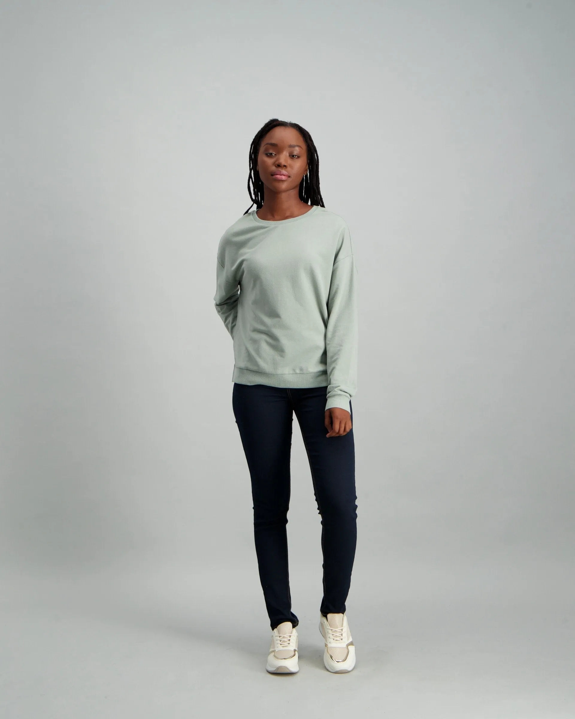 Ladies Open Plain Fleece - Mint