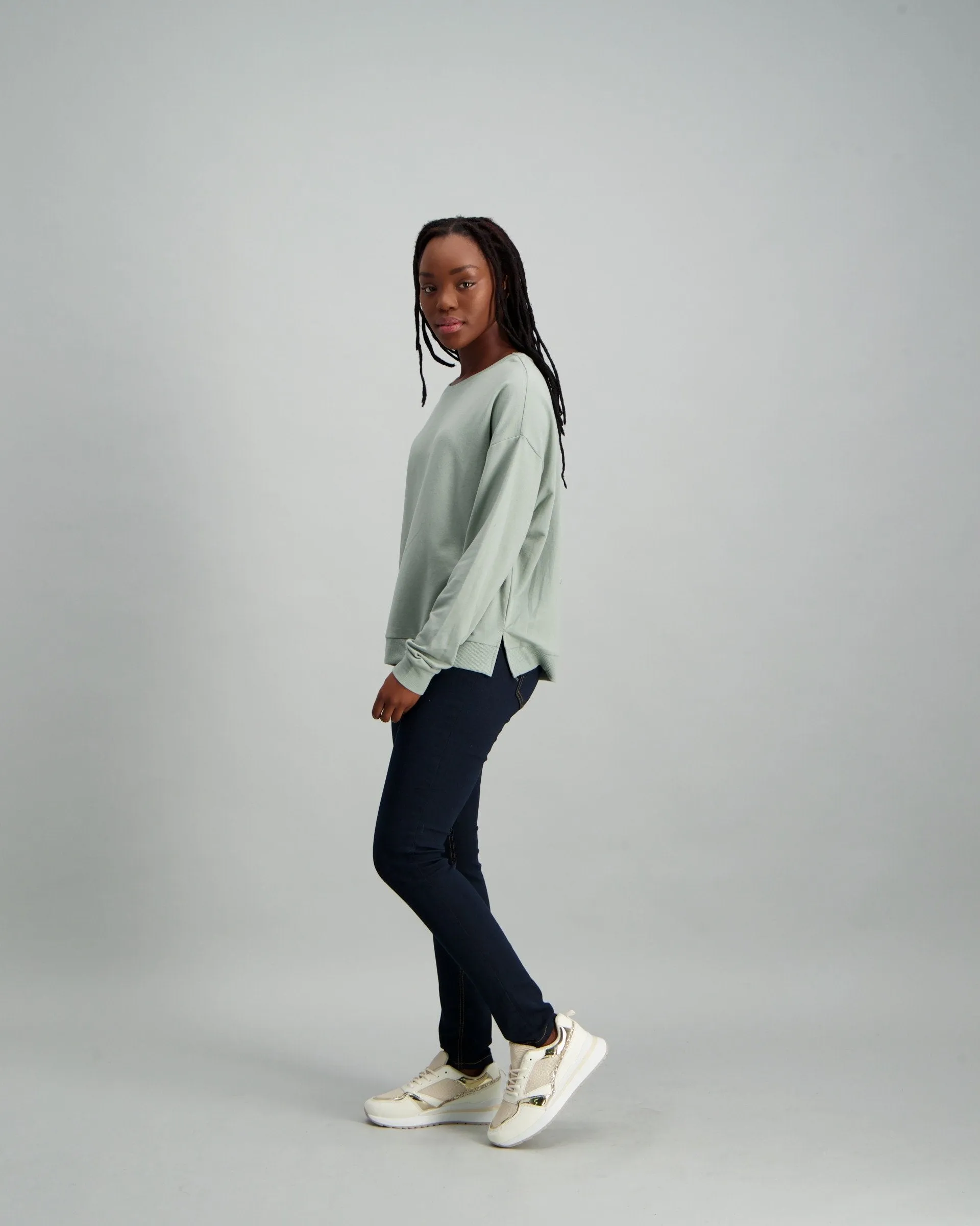 Ladies Open Plain Fleece - Mint