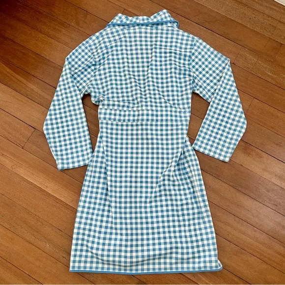 LAKE Pima Cotton Robe Blue/White Gingham