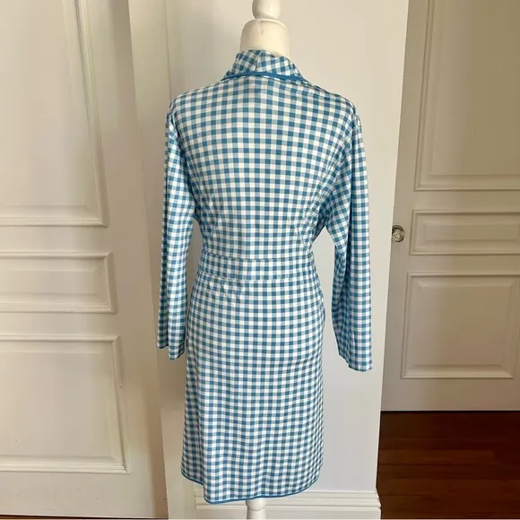 LAKE Pima Cotton Robe Blue/White Gingham