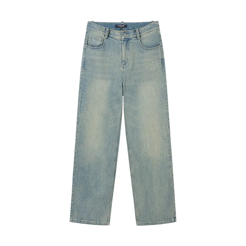 Light Blue Straight-Leg Jeans