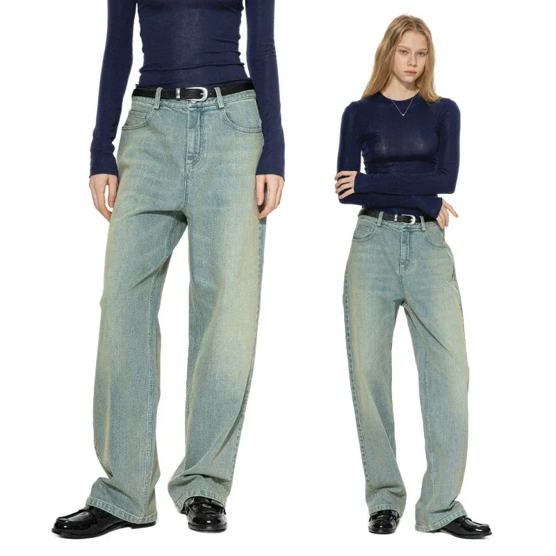 Light Blue Straight-Leg Jeans