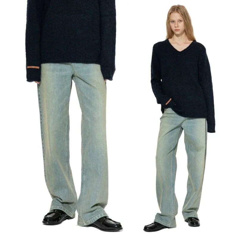 Light Blue Straight-Leg Jeans