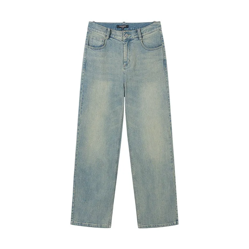 Light Blue Straight-Leg Jeans