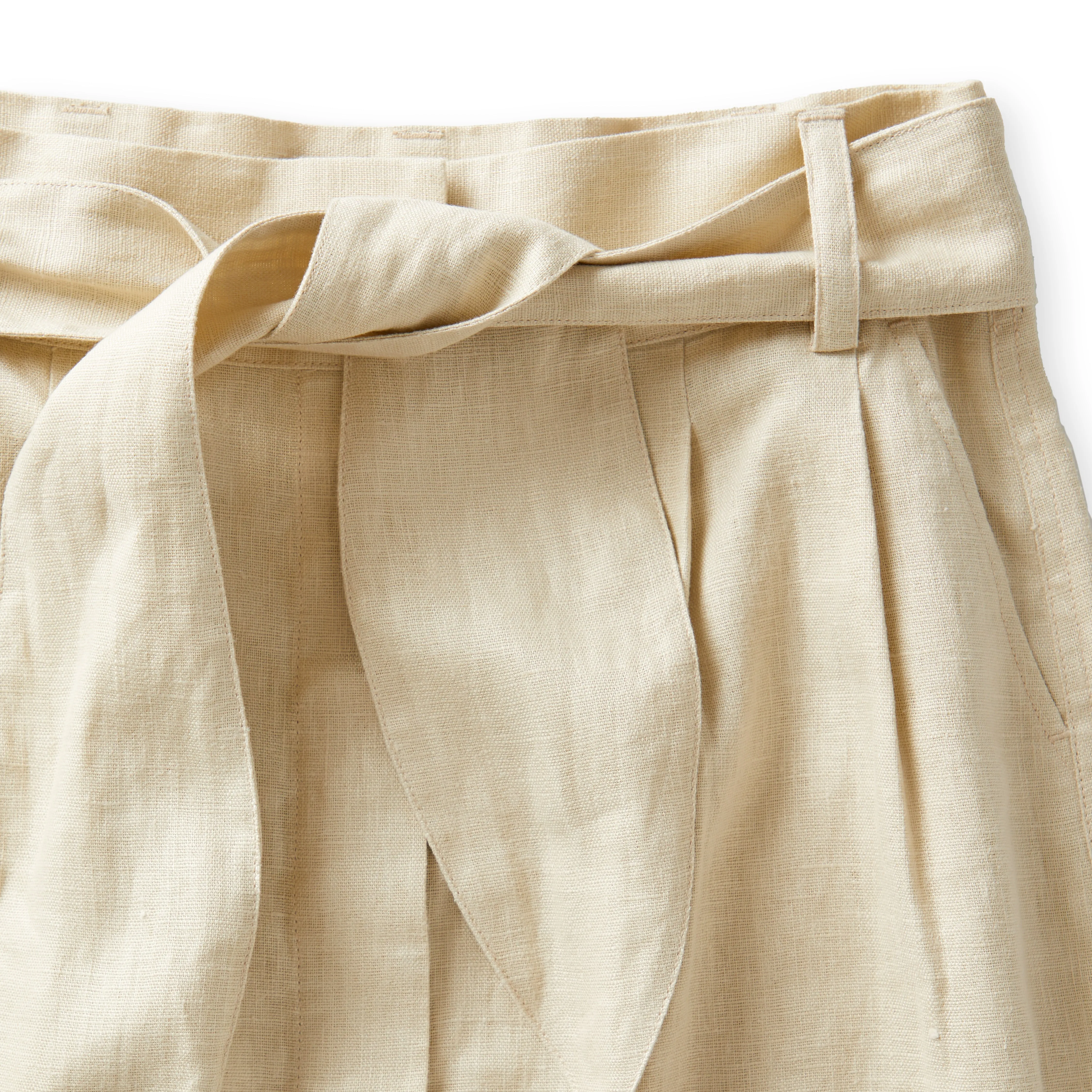 Linen Button Front Skirt