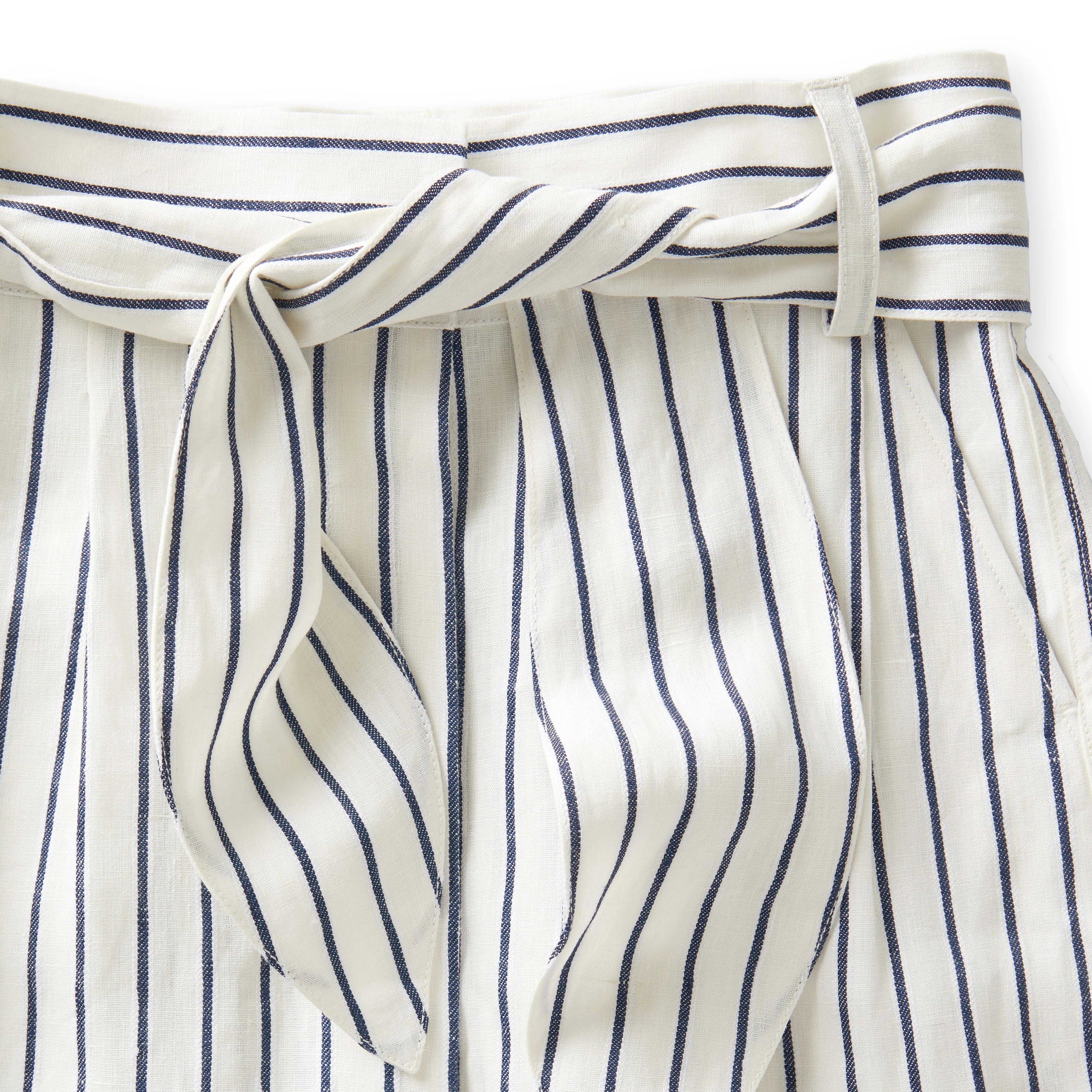 Linen Button Front Skirt