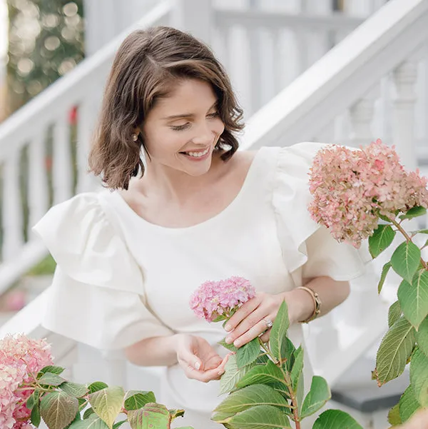 Lisa Short Sleeve White Bridal Shower Courthouse And Civil Wedding Dress