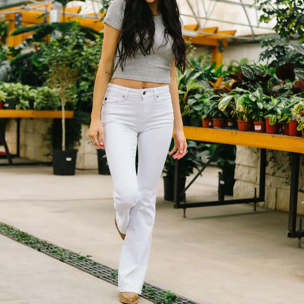 Little White Lie Flared Jeans by Kancan