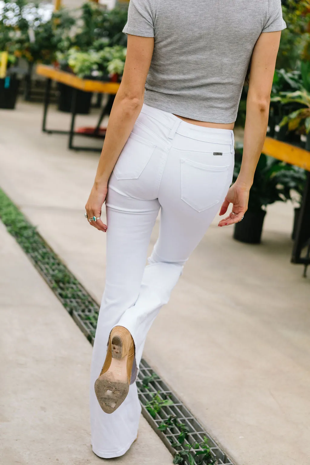 Little White Lie Flared Jeans by Kancan