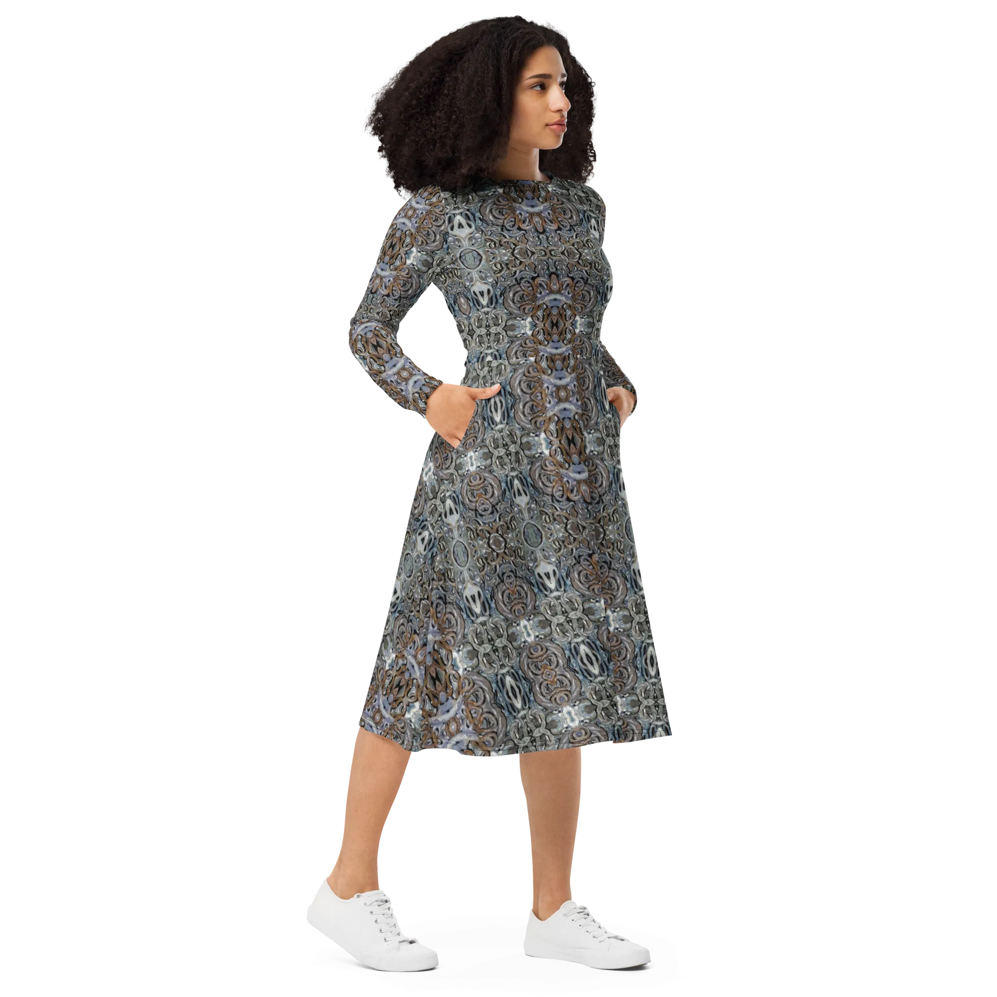 Long Sleeve Midi Dress (Her/Muliebris)(Grail Night Hoard Virtus 8.5) RJSTHS2022 RJS