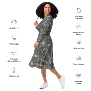 Long Sleeve Midi Dress (Her/Muliebris)(Grail Night Hoard Virtus 8.5) RJSTHS2022 RJS