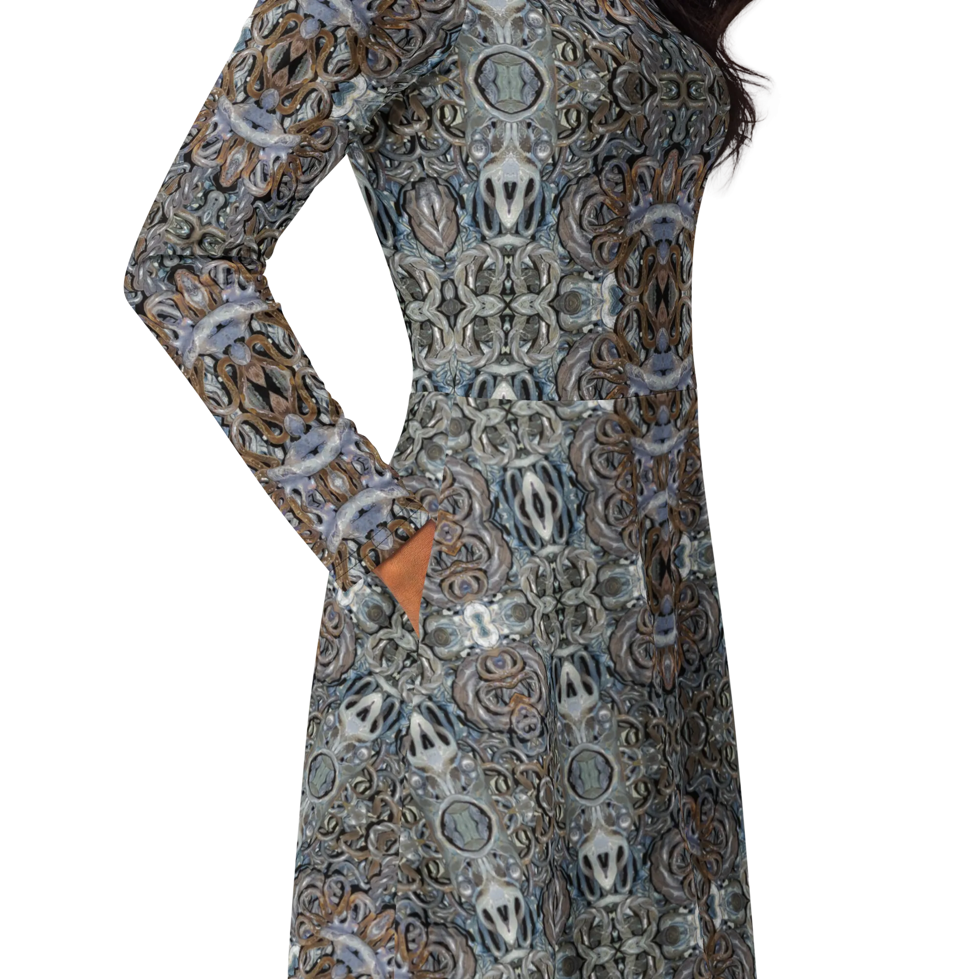 Long Sleeve Midi Dress (Her/Muliebris)(Grail Night Hoard Virtus 8.5) RJSTHS2022 RJS