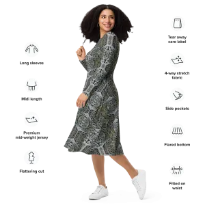 Long Sleeve Midi Dress (Her/Muliebris)(Grail Night Hoard Virtus 8.6) RJSTHS2022 RJS