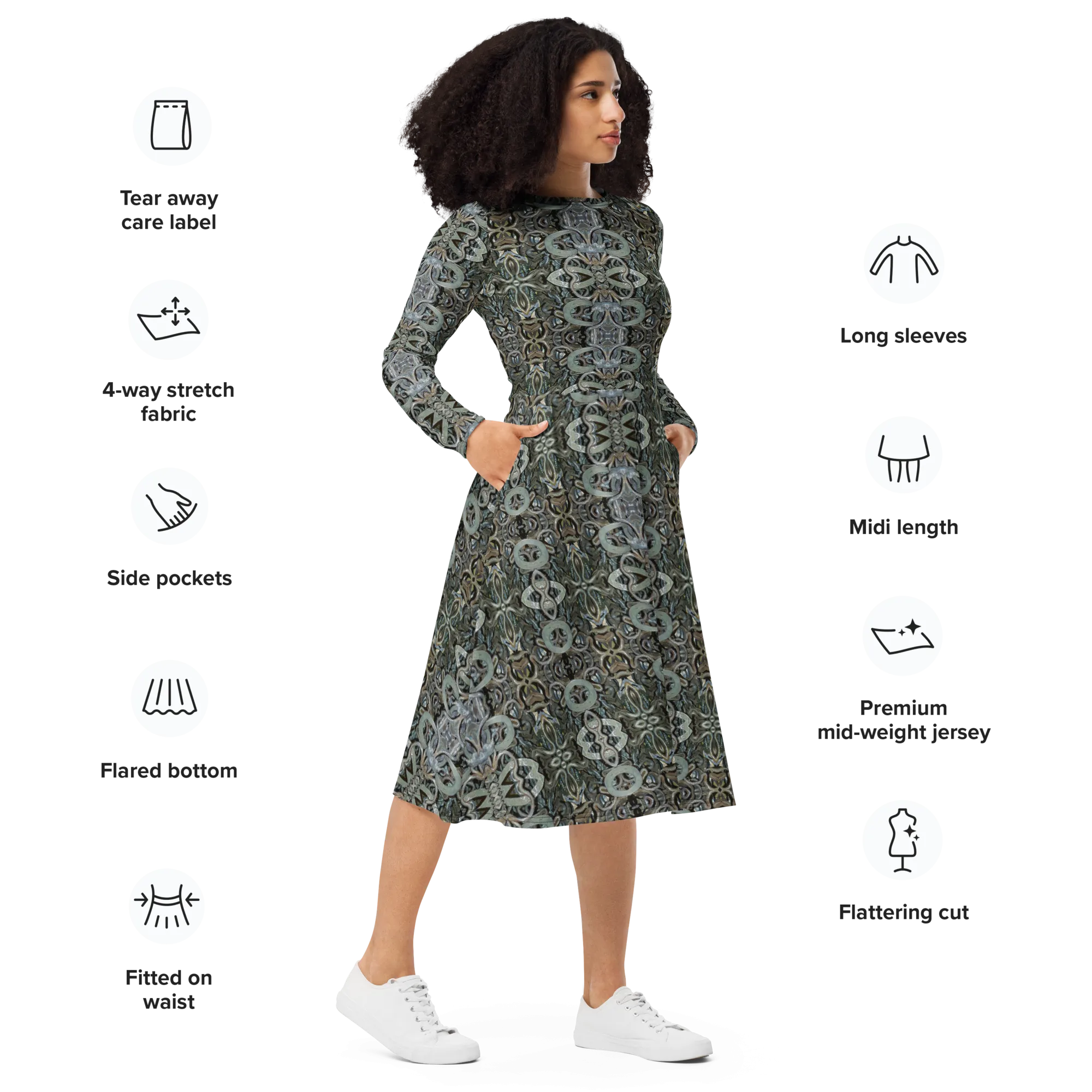 Long Sleeve Midi Dress (Her/Muliebris)(Grail Night Hoard Virtus 8.7) RJSTHS2022 RJS
