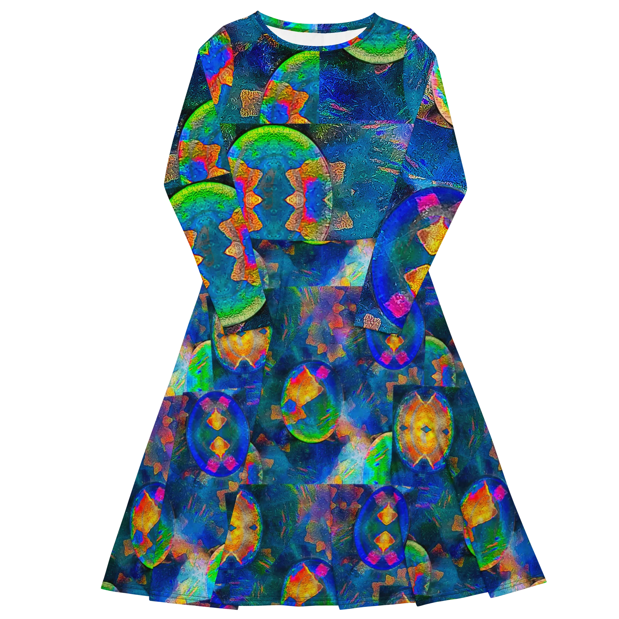 Long Sleeve Midi Dress (Her/Muliebris)(Opal Skies Cantus Primus) RJSTHs2024 RJS