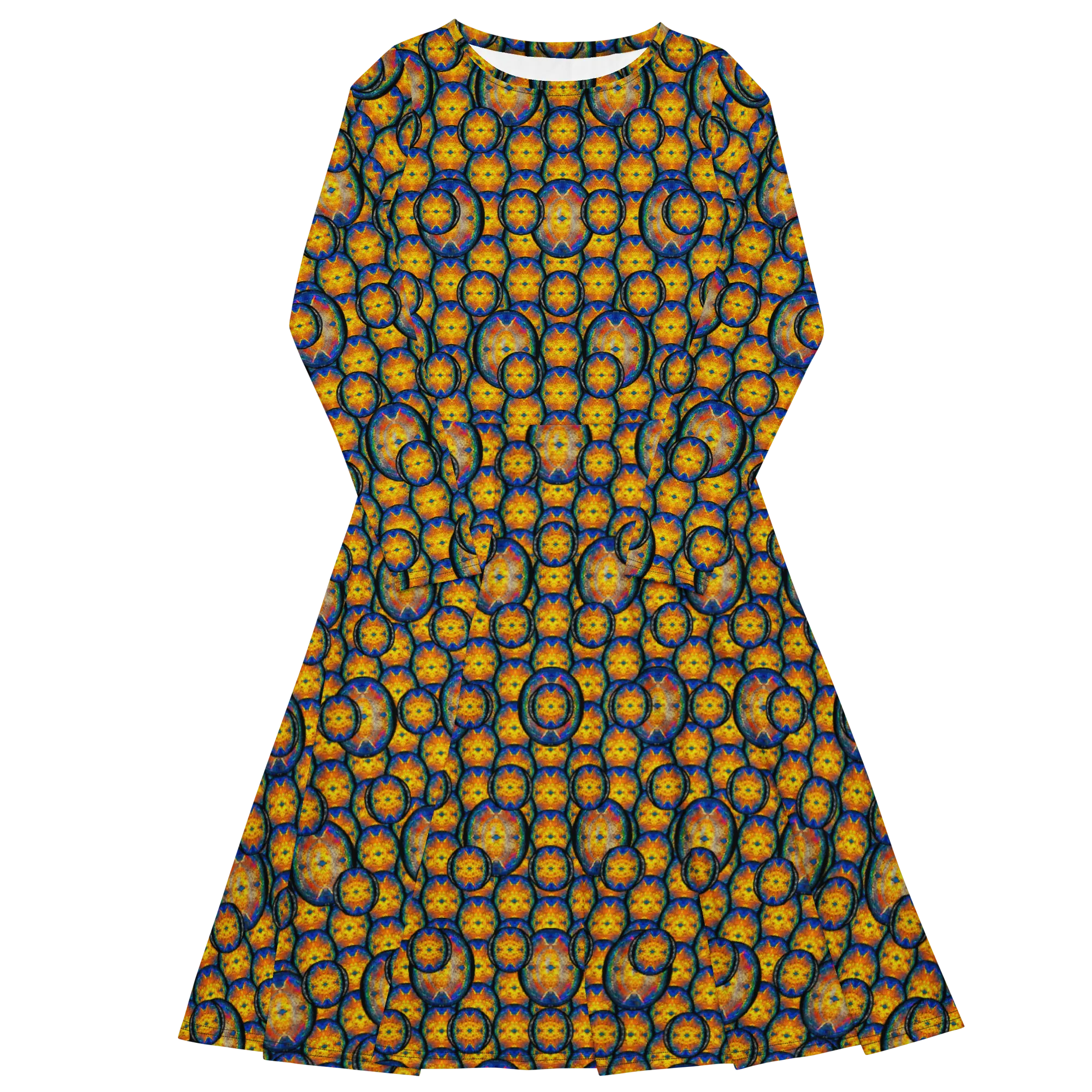 Long Sleeve Midi Dress (Her/Muliebris)(Opal Skies Cantus Primus) RJSTHw2025 RJS