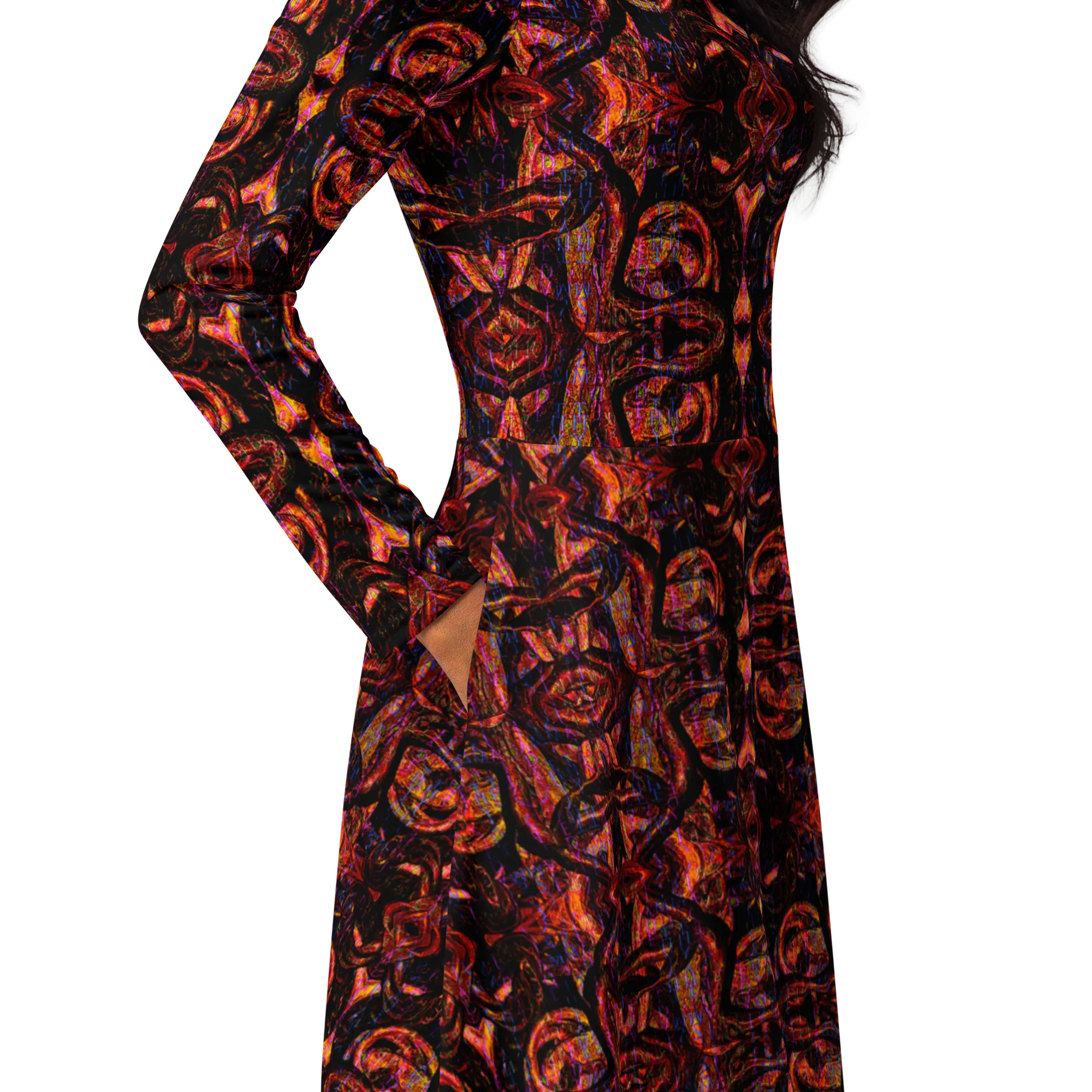 Long Sleeve Midi Dress (Her/Muliebris)(Pure Candy GNHV8.2.1 Blue Logo@Alchemic) RJSTHS2022 RJS