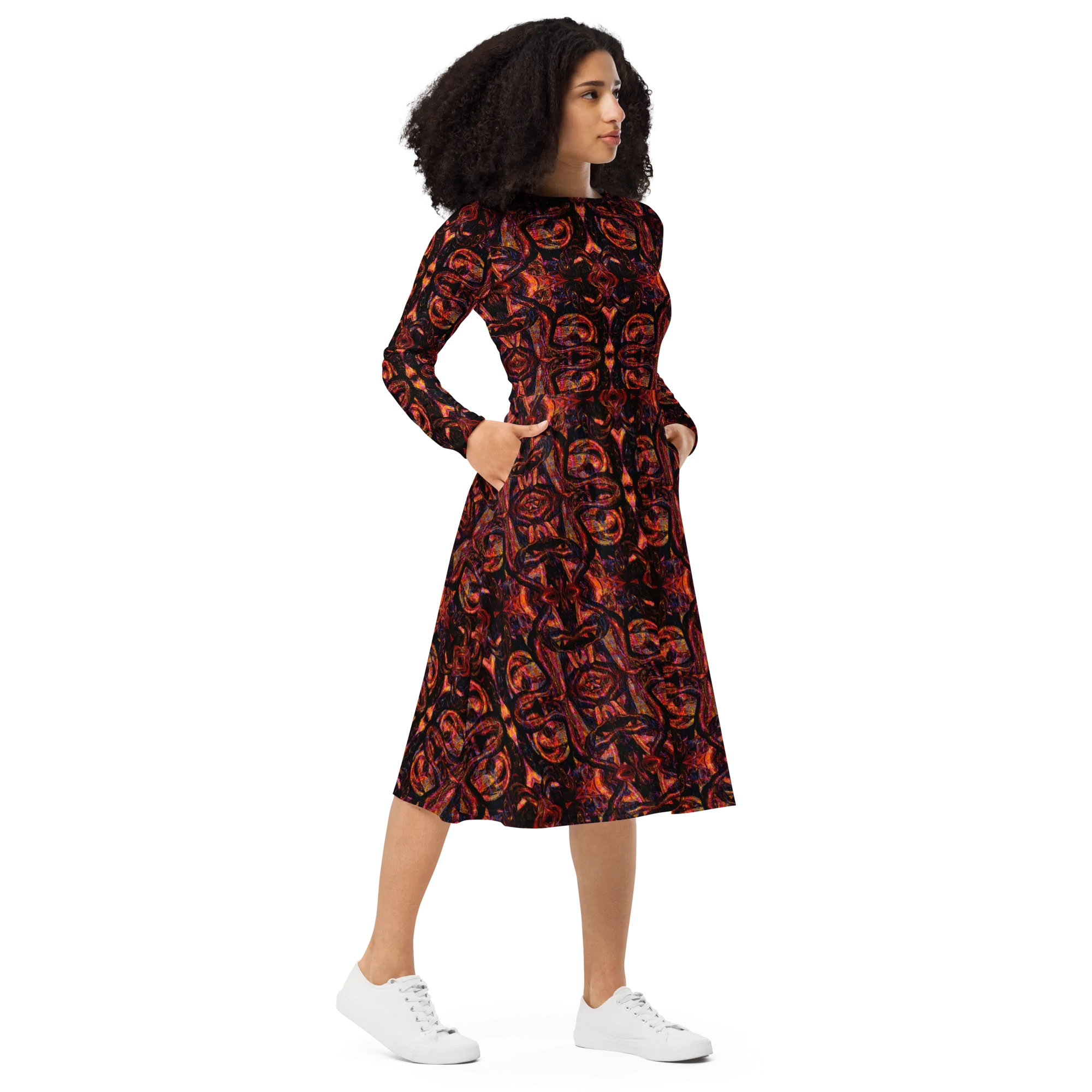 Long Sleeve Midi Dress (Her/Muliebris)(Pure Candy GNHV8.2.1 Blue Logo@Alchemic) RJSTHS2022 RJS