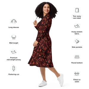 Long Sleeve Midi Dress (Her/Muliebris)(Pure Candy GNHV8.2.1 Blue Logo@Alchemic) RJSTHS2022 RJS