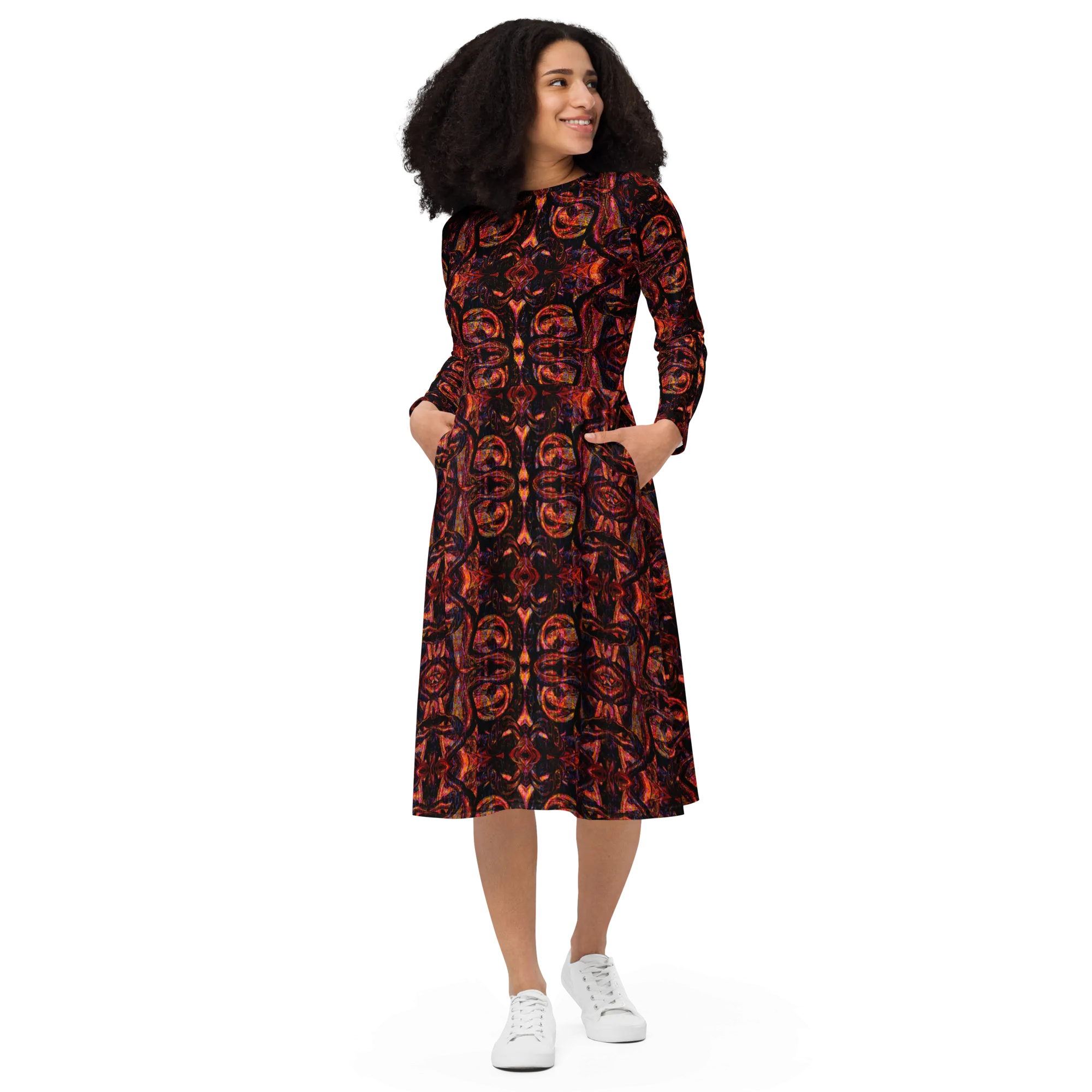 Long Sleeve Midi Dress (Her/Muliebris)(Pure Candy GNHV8.2.1 Blue Logo@Alchemic) RJSTHS2022 RJS