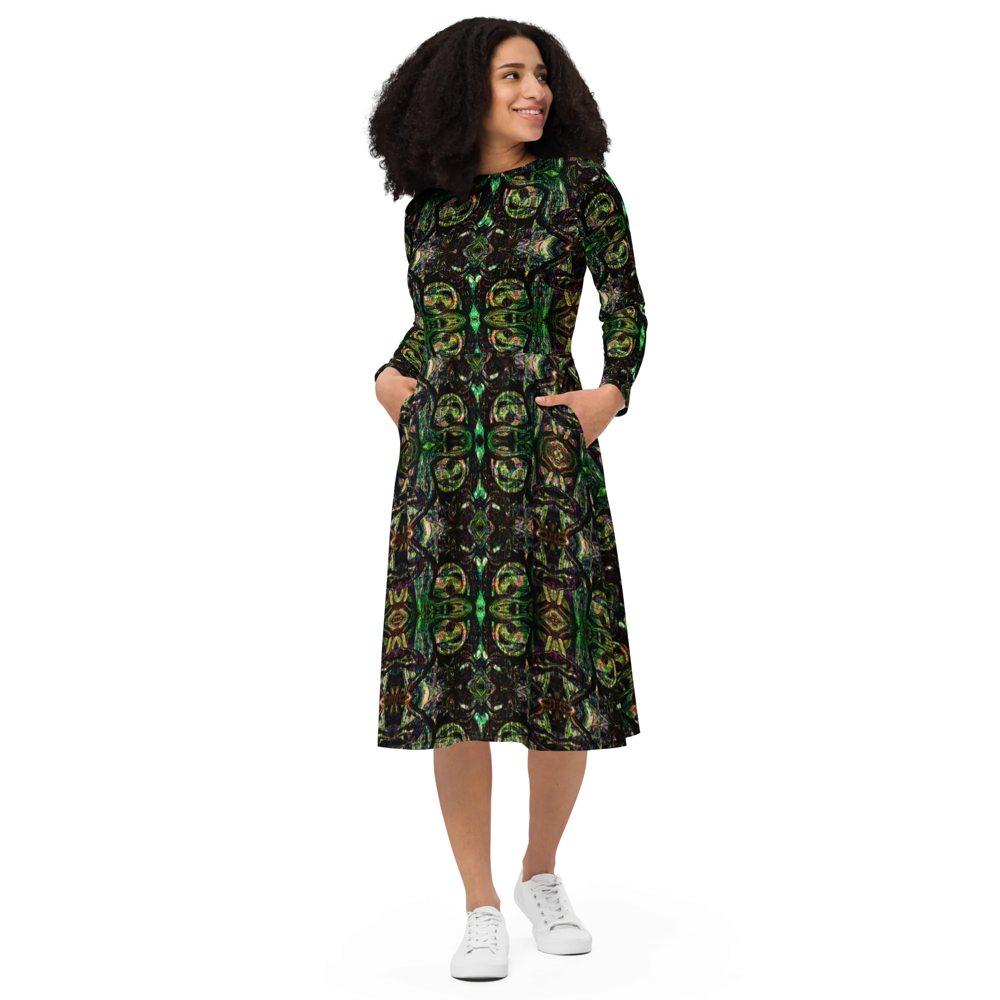 Long Sleeve Midi Dress (Her/Muliebris)(Pure Candy GNHV8.2.1 Purple Logo@Alchemic) RJSTHS2022 RJS