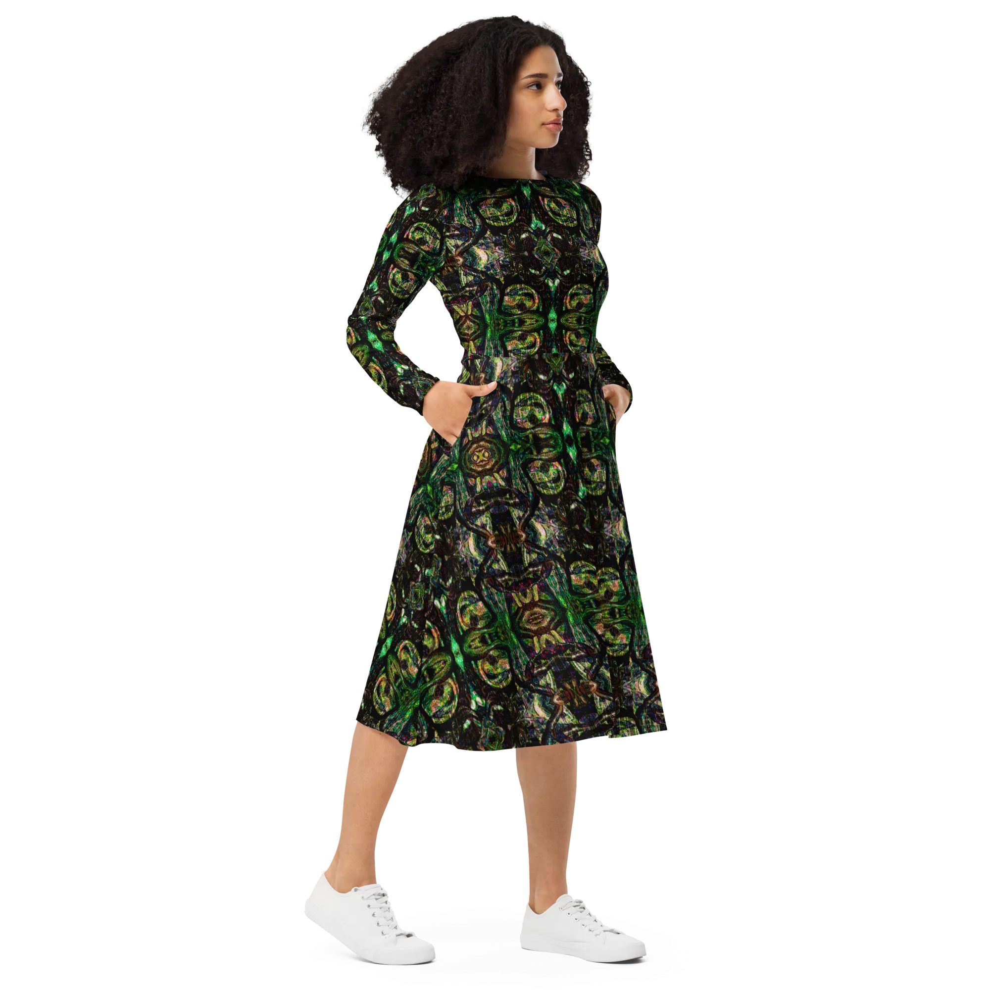 Long Sleeve Midi Dress (Her/Muliebris)(Pure Candy GNHV8.2.1 Purple Logo@Alchemic) RJSTHS2022 RJS