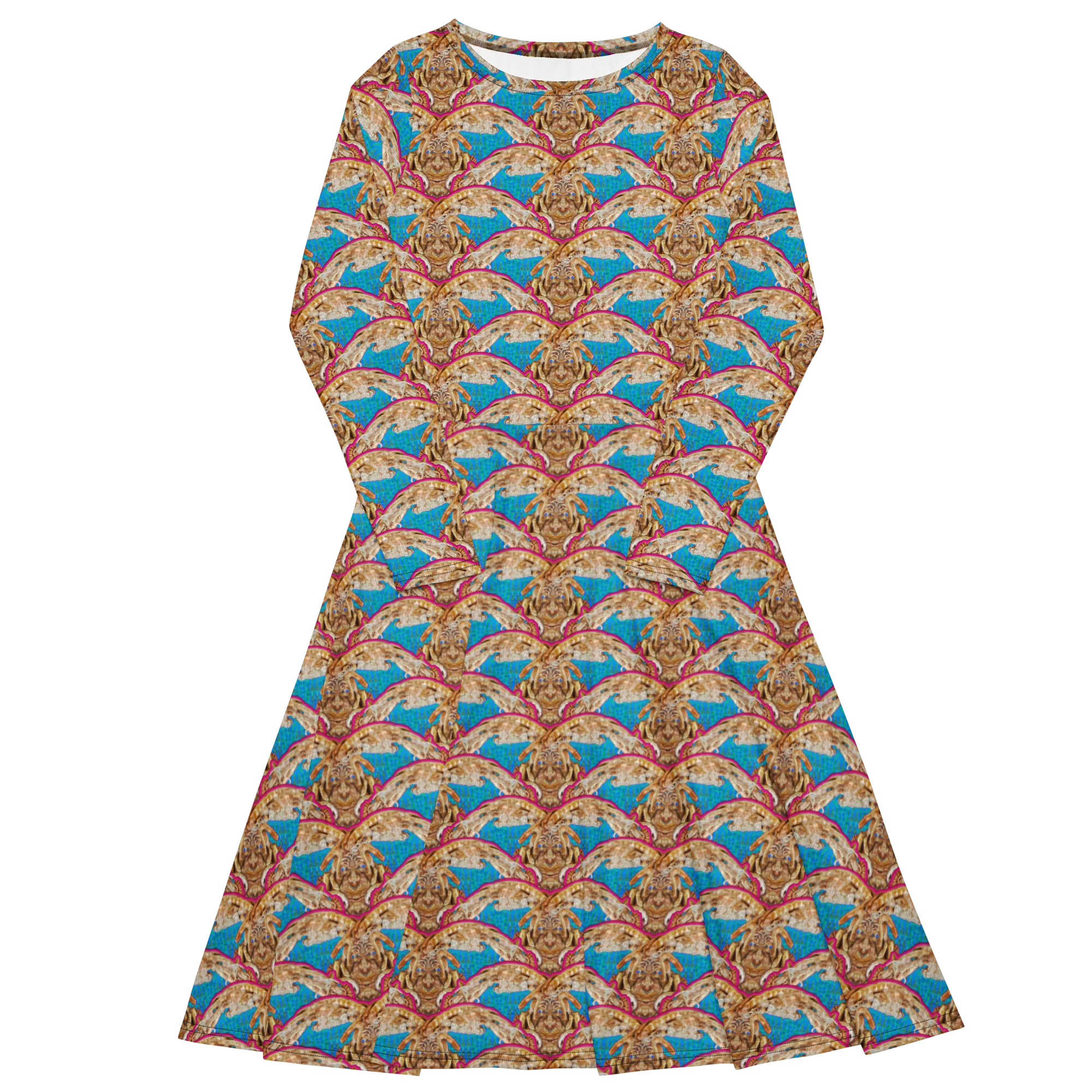 Long Sleeve Midi Dress (Her/Muliebris)(Rind#11 Ouroboros Butterfly Blue Logo) RJSTHS2022 RJS