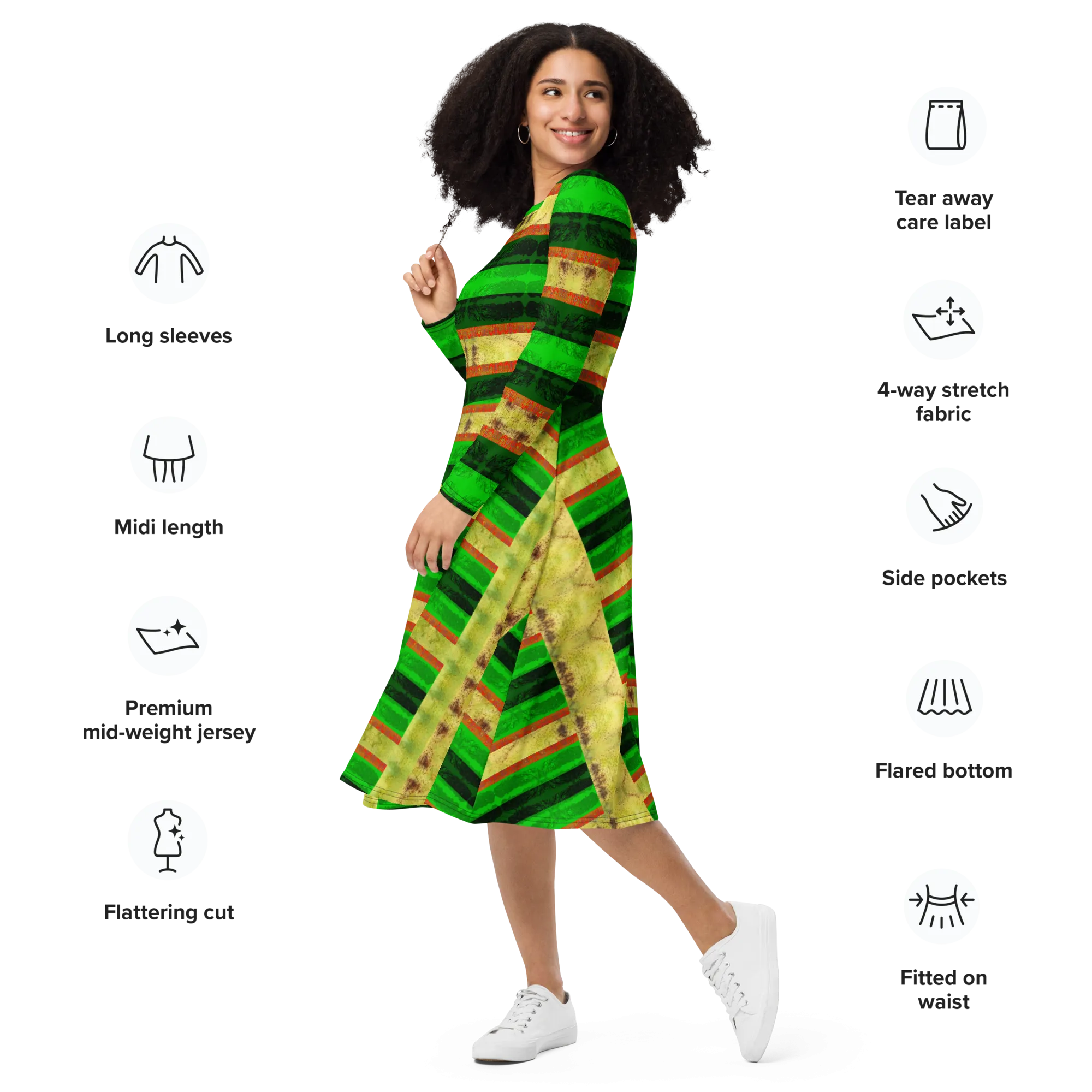 Long Sleeve Midi Dress (Her/Muliebris)(Rind#2 Rind Link) RJSTH@Fabric#2 RJSTHS2022 RJS