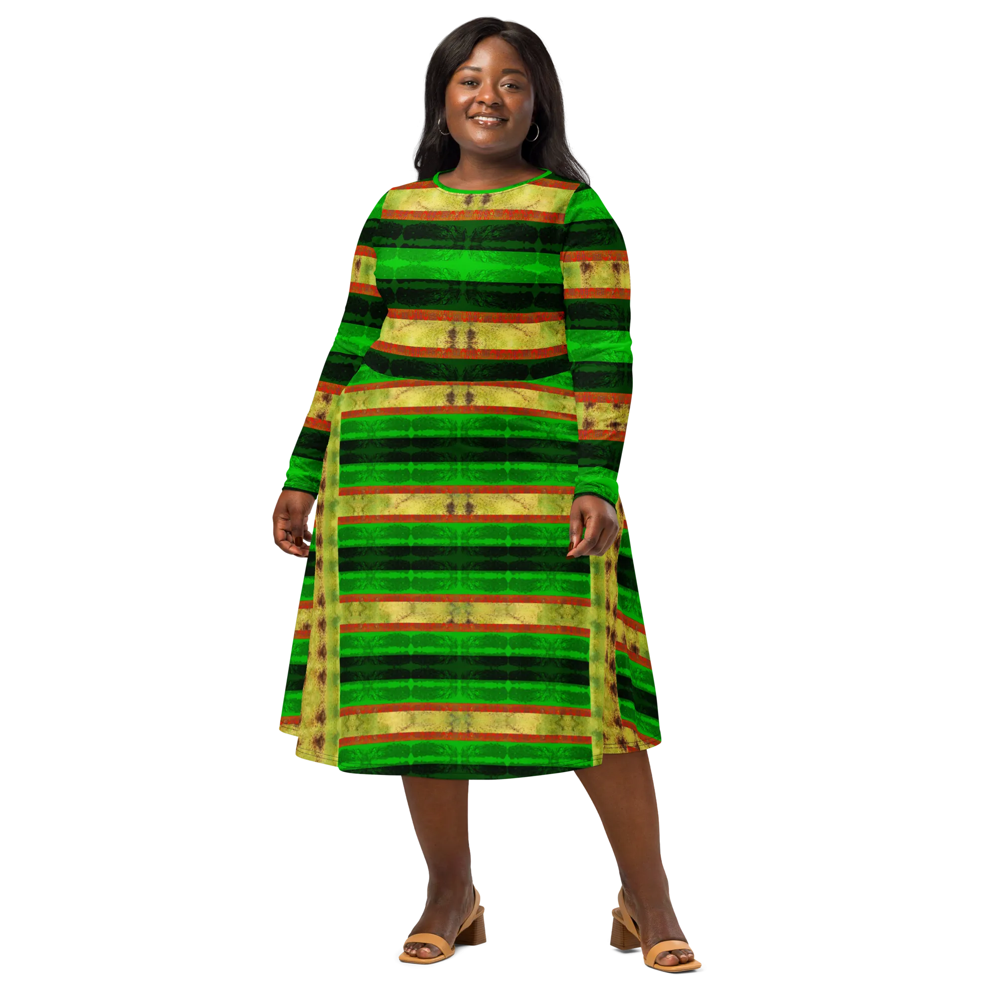Long Sleeve Midi Dress (Her/Muliebris)(Rind#2 Rind Link) RJSTH@Fabric#2 RJSTHS2022 RJS