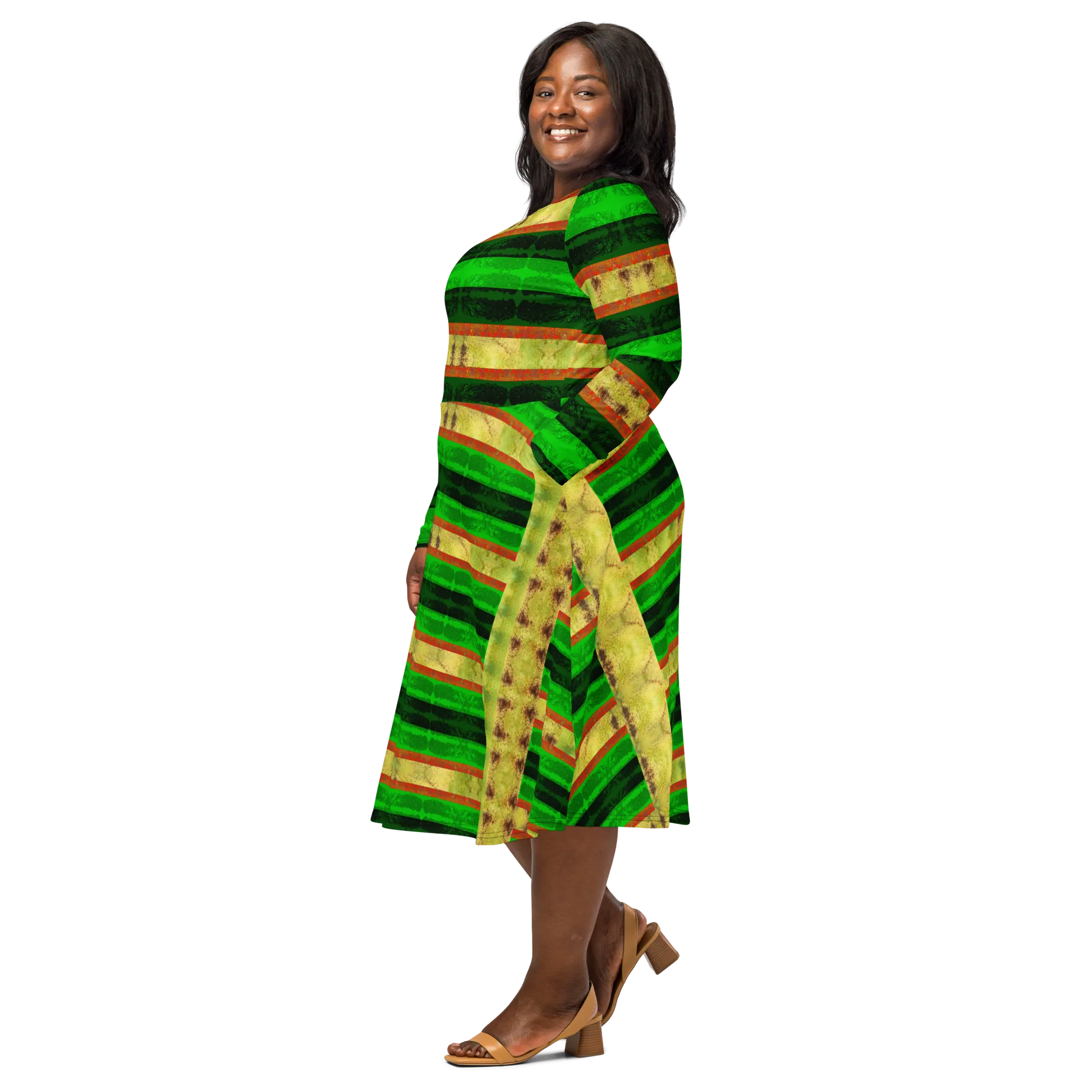 Long Sleeve Midi Dress (Her/Muliebris)(Rind#2 Rind Link) RJSTH@Fabric#2 RJSTHS2022 RJS