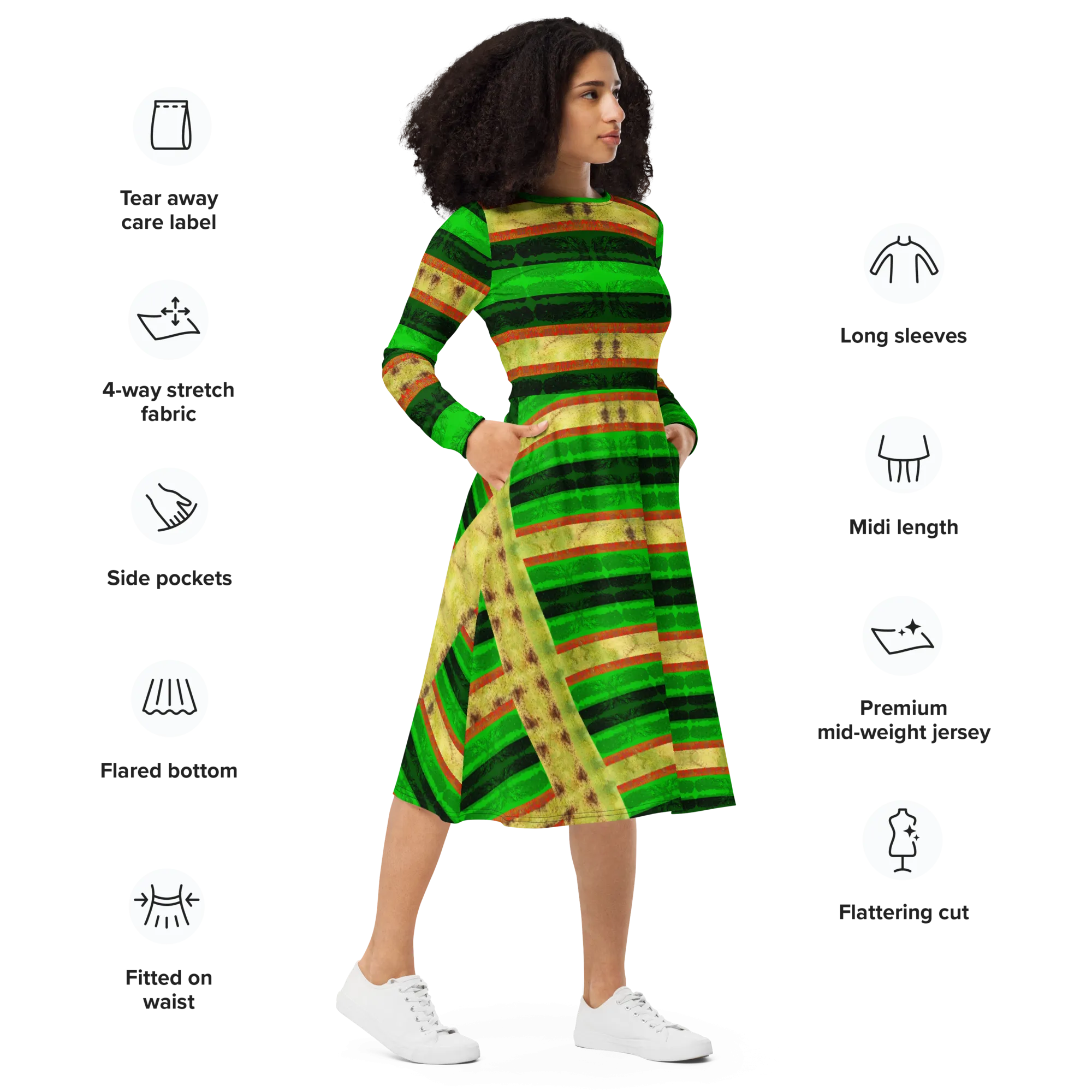 Long Sleeve Midi Dress (Her/Muliebris)(Rind#2 Rind Link) RJSTH@Fabric#2 RJSTHS2022 RJS