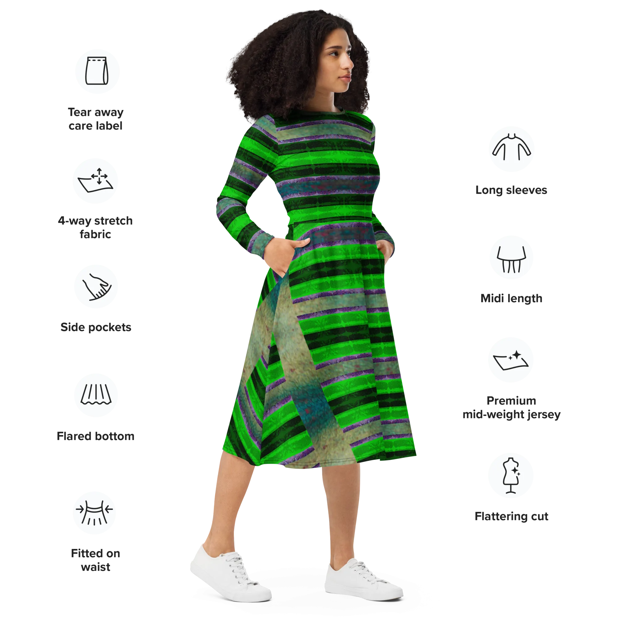 Long Sleeve Midi Dress (Her/Muliebris)(Rind#4 Rind Link) RJSTH@Fabric#4 RJSTHS2022 RJS