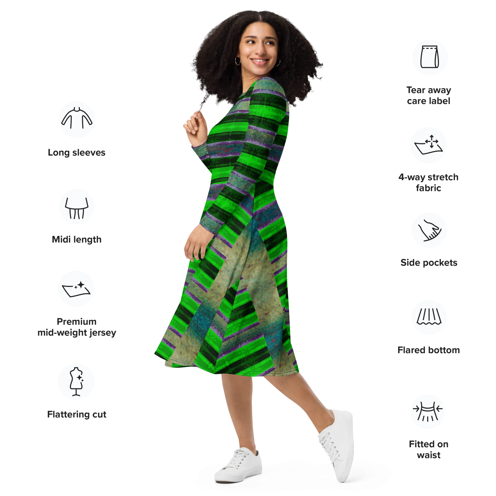 Long Sleeve Midi Dress (Her/Muliebris)(Rind#4 Rind Link) RJSTH@Fabric#4 RJSTHS2022 RJS