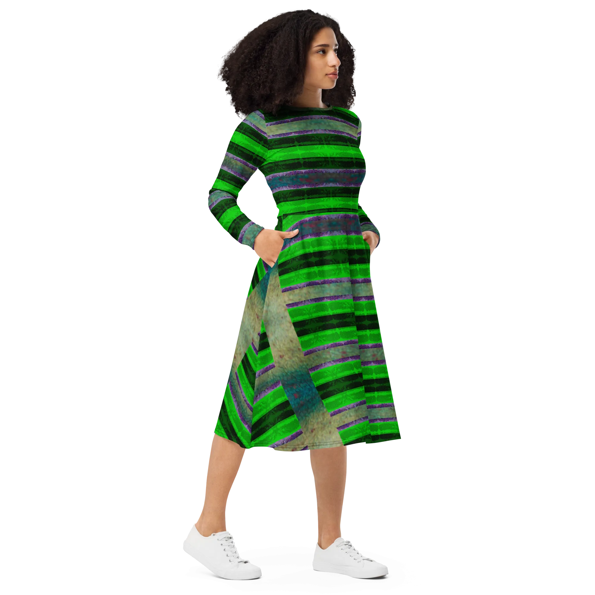 Long Sleeve Midi Dress (Her/Muliebris)(Rind#4 Rind Link) RJSTH@Fabric#4 RJSTHS2022 RJS