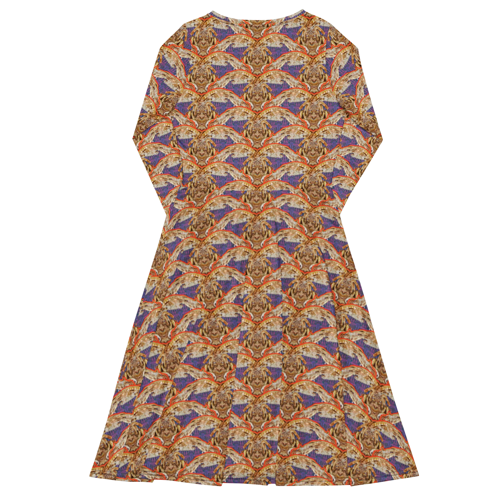 Long Sleeve Midi Dress (Her/Muliebris)(Rind#6 Ouroboros Butterfly Purple Logo) RJSTHS2022 RJS