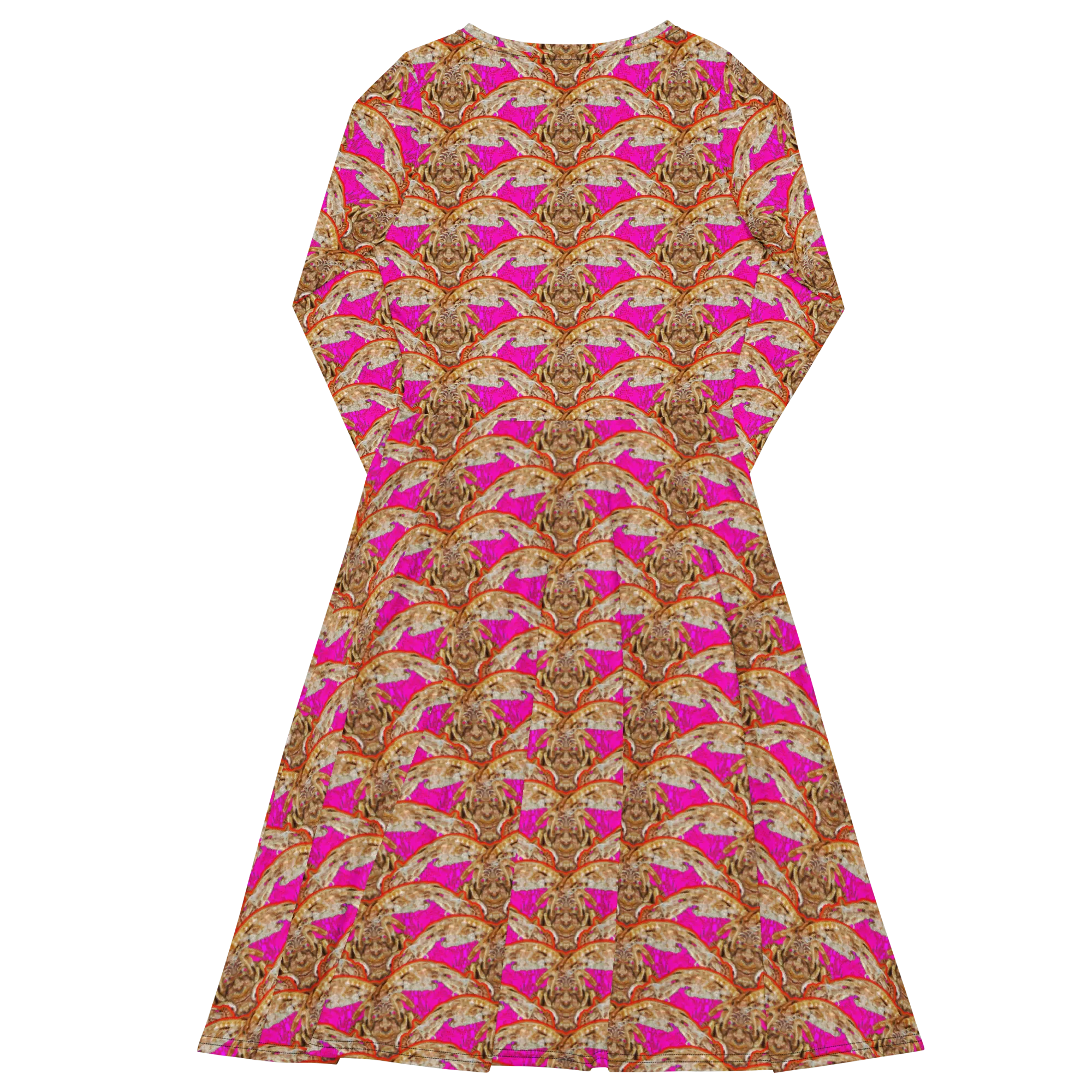 Long Sleeve Midi Dress (Her/Muliebris)(Rind#7 Ouroboros Butterfly Pink Logo) RJSTHS2022 RJS