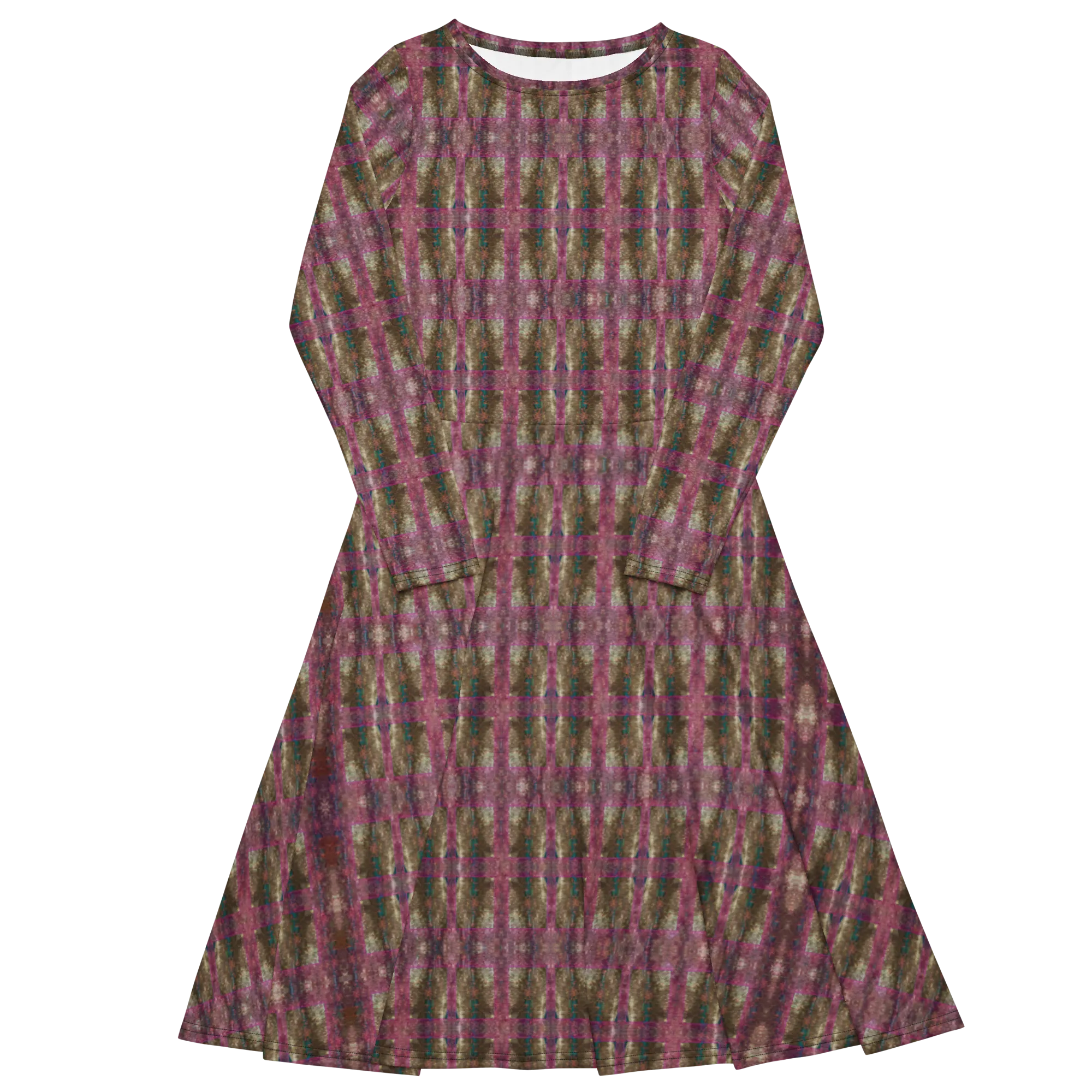 Long Sleeve Midi Dress (Her/Muliebris)(RJSTH@Fabric#6/PINK) RJSTHS2022 RJS