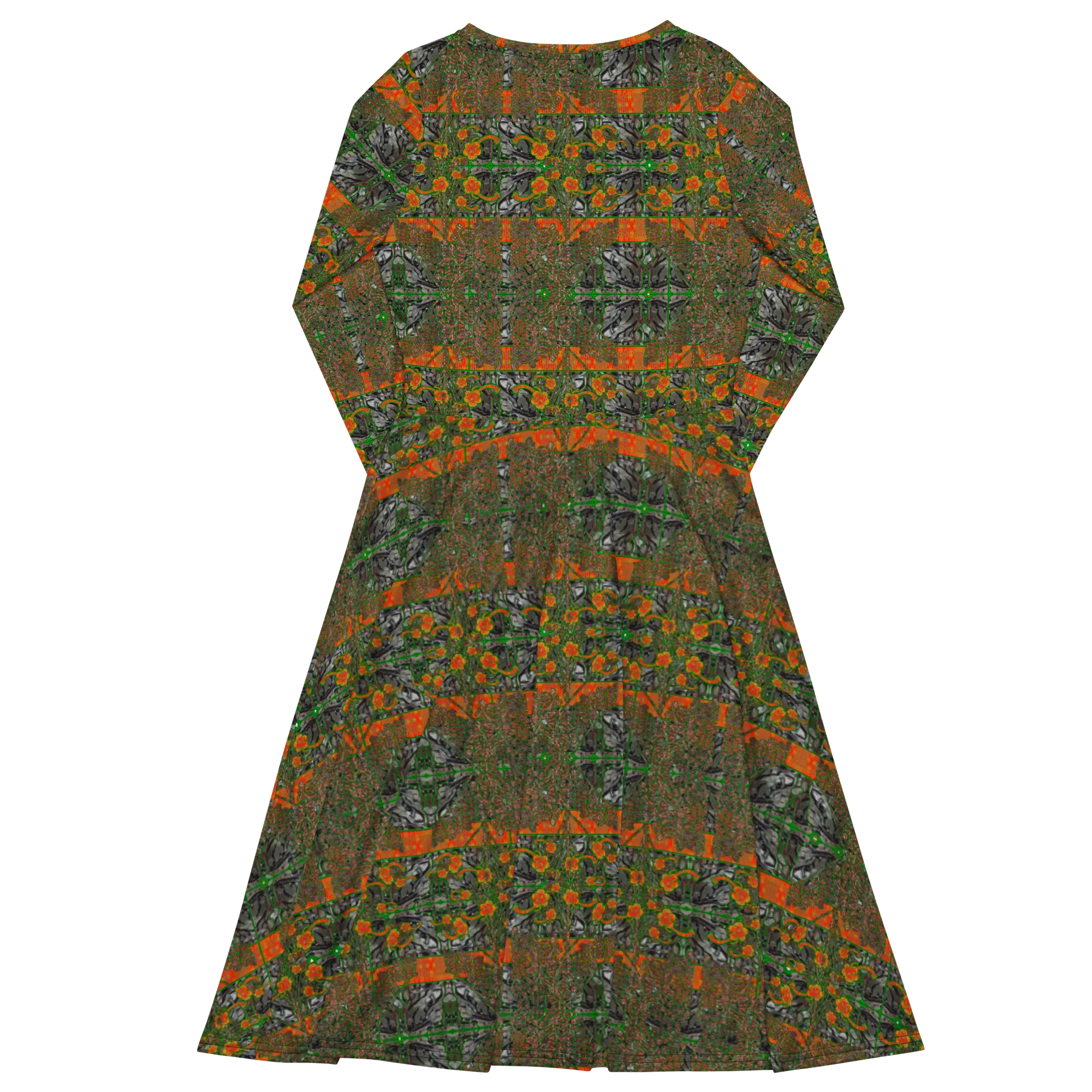 Long Sleeve Midi Dress (Her/Muliebris)(Tree Link WindSong Flower) RJSTH@Fabric#2 RJSTHS2022 RJS