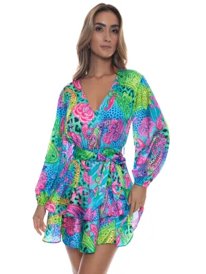 Long Sleeve Tiered Ruffle Mini Dress