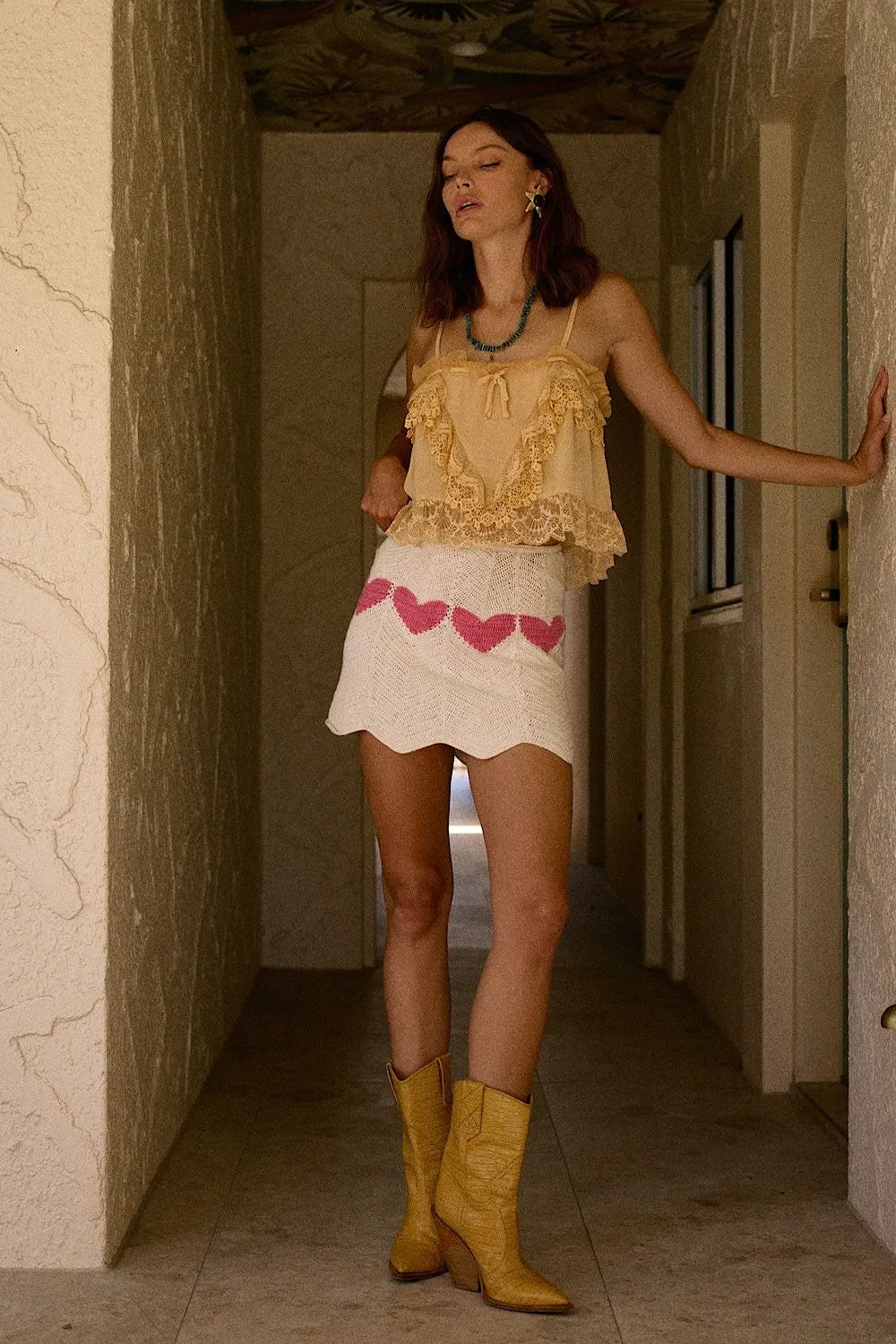 Lover Crochet Mini Skirt
