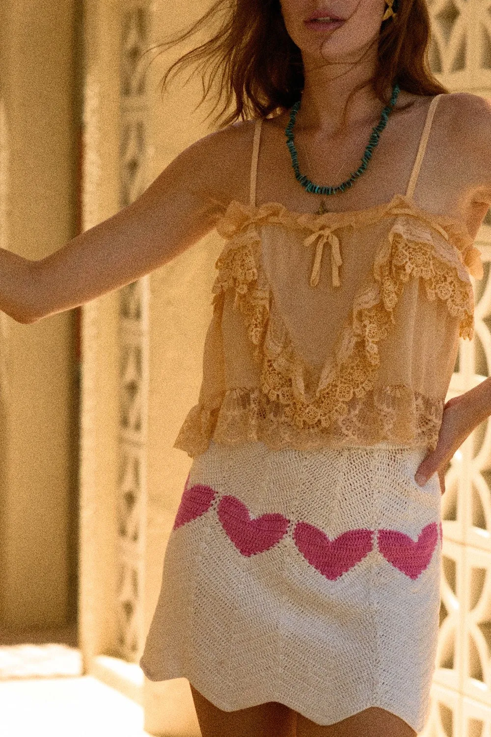Lover Crochet Mini Skirt