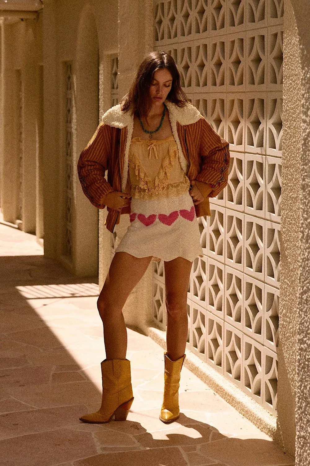Lover Crochet Mini Skirt